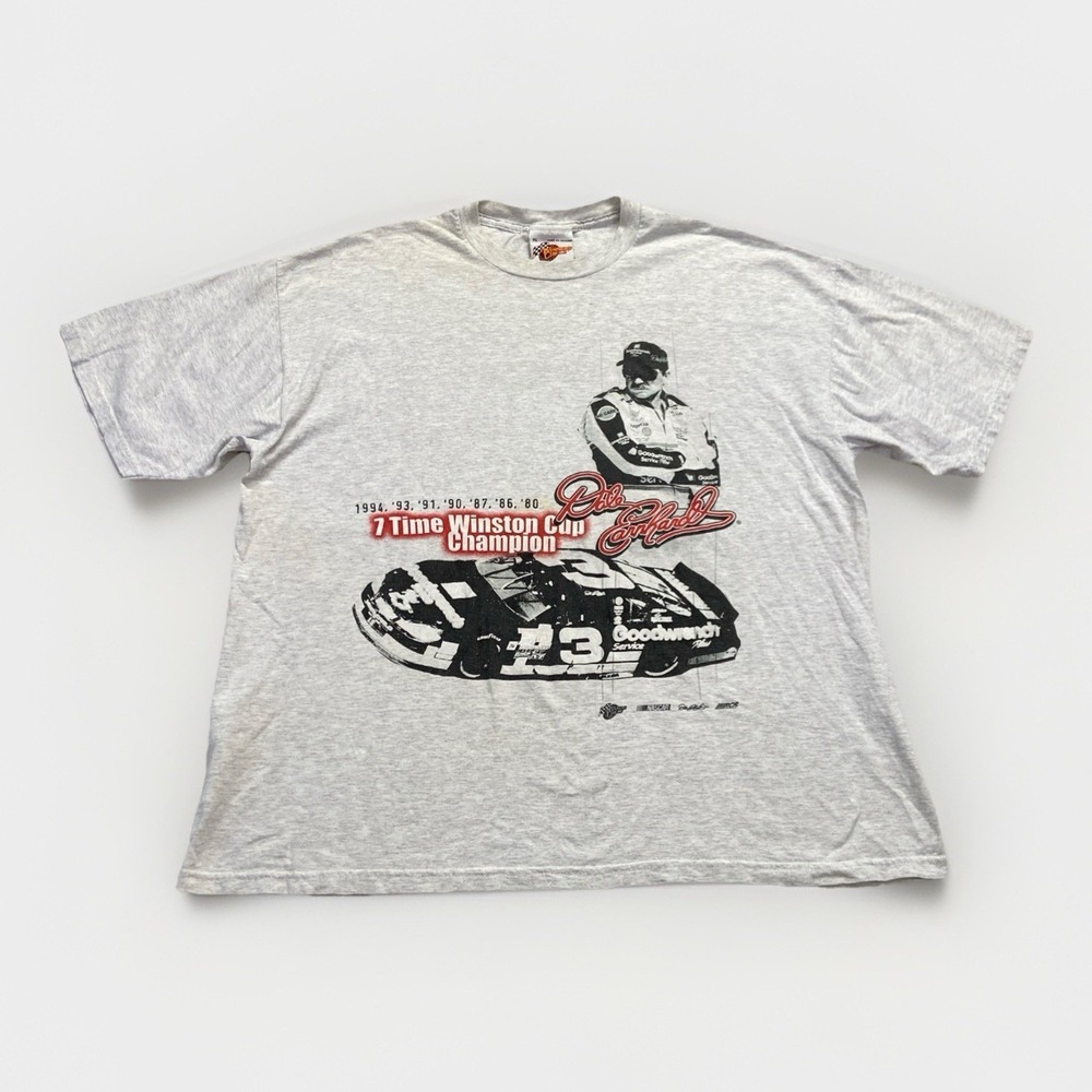 Dale Earnhardt Shirt Mens XL Winner's Circle Nascar Y2k 90s Gray Cotton Vintage